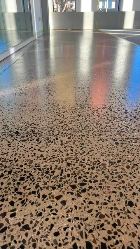 Polished concrete flooring